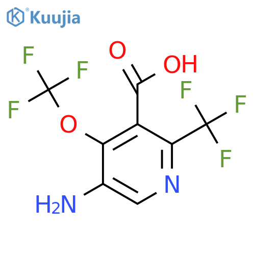5-Amino-4-(trifluoromethoxy)-2-(trifluoromethyl)pyridine-3-carboxylic acid structure