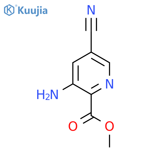 Methyl 3-amino-5-cyanopicolinate structure