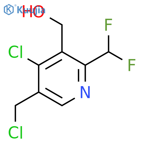 4-Chloro-5-(chloromethyl)-2-(difluoromethyl)pyridine-3-methanol structure