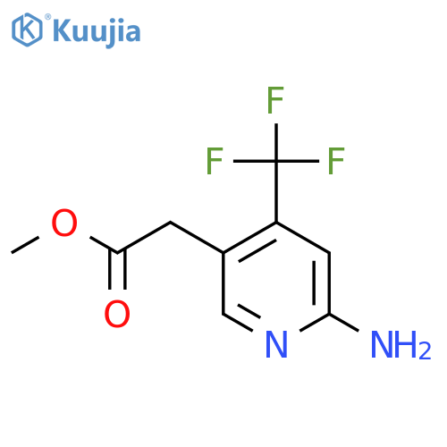 Methyl 2-amino-4-(trifluoromethyl)pyridine-5-acetate structure
