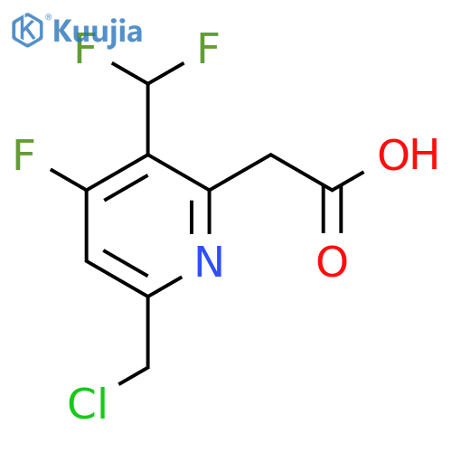 6-(Chloromethyl)-3-(difluoromethyl)-4-fluoropyridine-2-acetic acid structure