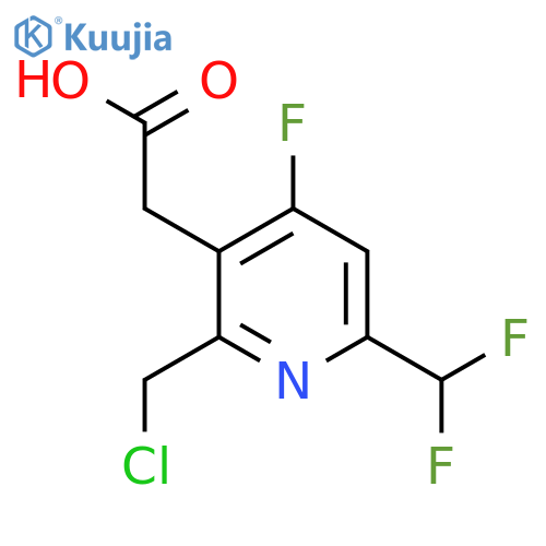 2-(Chloromethyl)-6-(difluoromethyl)-4-fluoropyridine-3-acetic acid structure