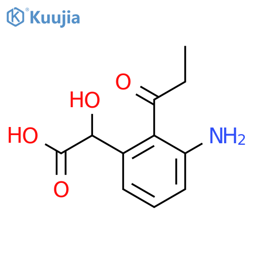 3-Amino-2-propionylmandelic acid structure