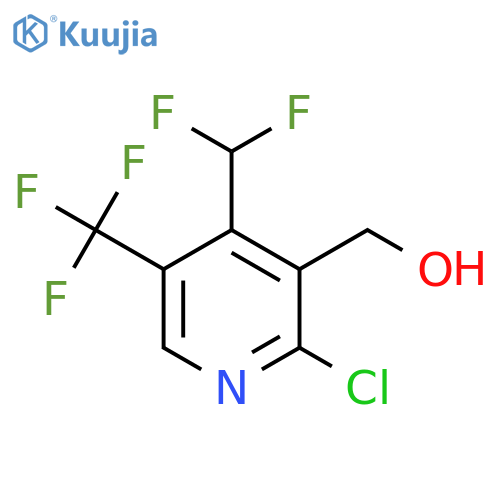 2-Chloro-4-(difluoromethyl)-5-(trifluoromethyl)pyridine-3-methanol structure