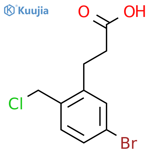 3-(5-Bromo-2-(chloromethyl)phenyl)propanoic acid structure