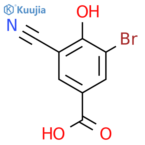 3-Bromo-5-cyano-4-hydroxybenzoic acid structure
