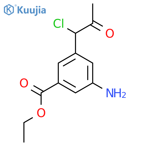 Ethyl 3-amino-5-(1-chloro-2-oxopropyl)benzoate structure