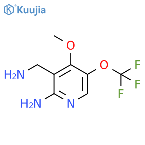 2-Amino-3-(aminomethyl)-4-methoxy-5-(trifluoromethoxy)pyridine structure