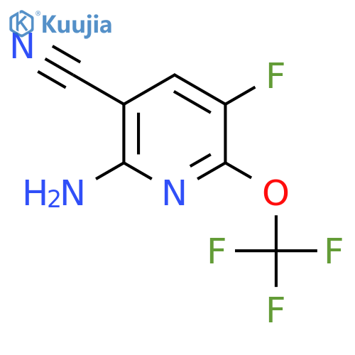 2-Amino-3-cyano-5-fluoro-6-(trifluoromethoxy)pyridine structure