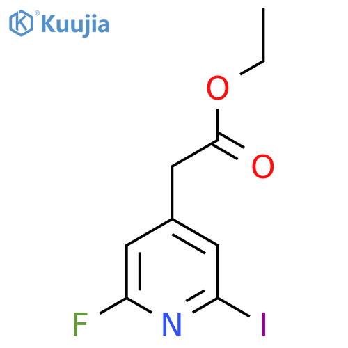Ethyl 2-fluoro-6-iodopyridine-4-acetate structure