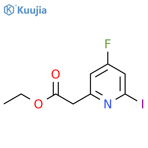 Ethyl 4-fluoro-2-iodopyridine-6-acetate structure