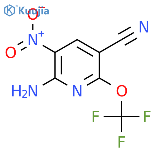 2-Amino-5-cyano-3-nitro-6-(trifluoromethoxy)pyridine structure