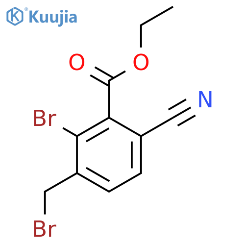 Ethyl 2-bromo-3-bromomethyl-6-cyanobenzoate structure