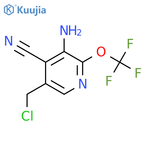 3-Amino-5-(chloromethyl)-4-cyano-2-(trifluoromethoxy)pyridine structure