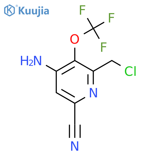 4-Amino-2-(chloromethyl)-6-cyano-3-(trifluoromethoxy)pyridine structure