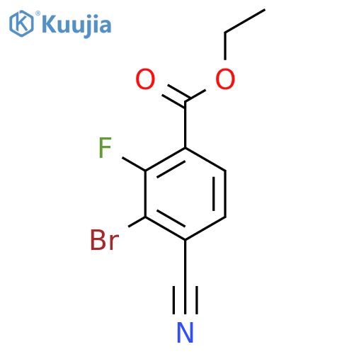 Ethyl 3-bromo-4-cyano-2-fluorobenzoate structure