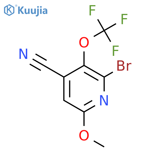 2-Bromo-4-cyano-6-methoxy-3-(trifluoromethoxy)pyridine structure