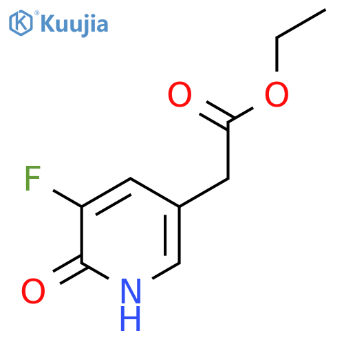 Ethyl 3-fluoro-2-hydroxypyridine-5-acetate structure