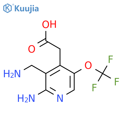 2-Amino-3-(aminomethyl)-5-(trifluoromethoxy)pyridine-4-acetic acid structure