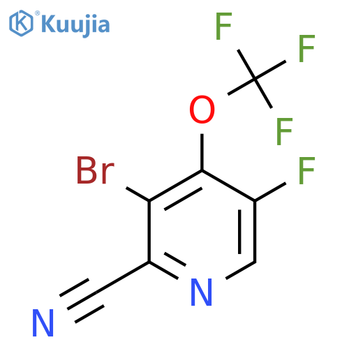 3-Bromo-2-cyano-5-fluoro-4-(trifluoromethoxy)pyridine structure