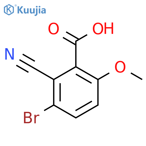 3-Bromo-2-cyano-6-methoxybenzoic acid structure