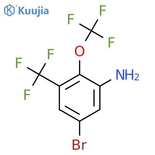 5-Bromo-2-trifluoromethoxy-3-(trifluoromethyl)aniline structure
