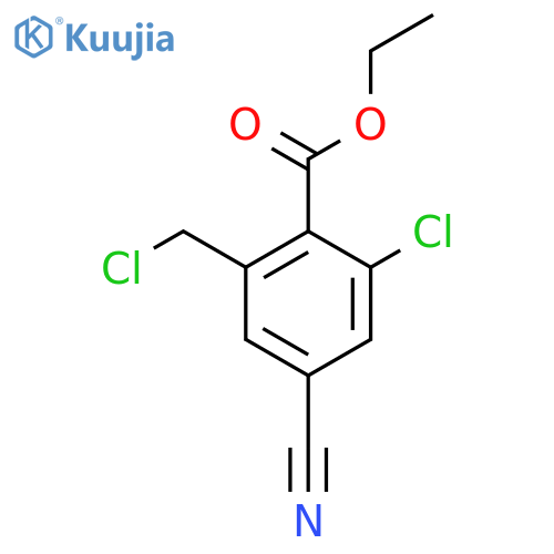Ethyl 2-chloro-6-chloromethyl-4-cyanobenzoate structure