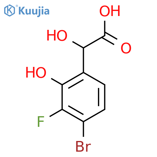 4-Bromo-3-fluoro-2-hydroxymandelic acid structure