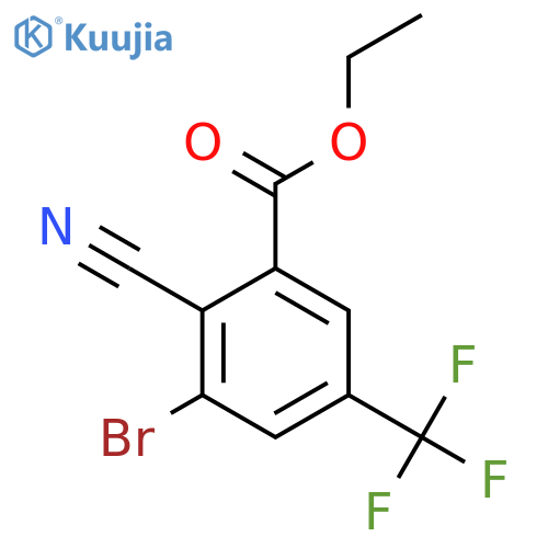 Ethyl 3-bromo-2-cyano-5-(trifluoromethyl)benzoate structure