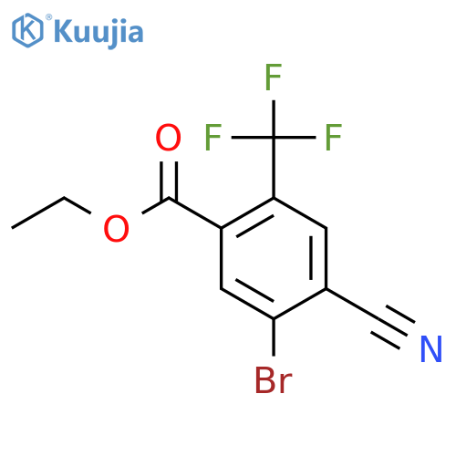Ethyl 5-bromo-4-cyano-2-(trifluoromethyl)benzoate structure