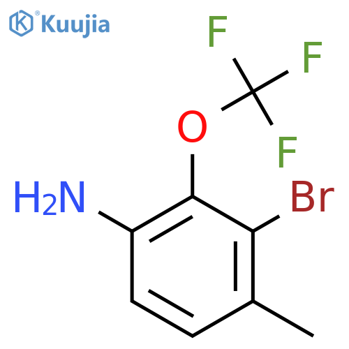 3-Bromo-4-methyl-2-(trifluoromethoxy)aniline structure