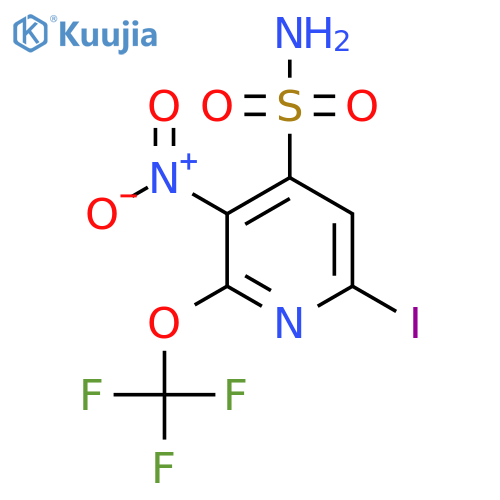 6-Iodo-3-nitro-2-(trifluoromethoxy)pyridine-4-sulfonamide structure