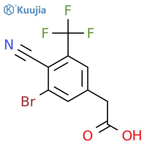 3-Bromo-4-cyano-5-(trifluoromethyl)phenylacetic acid structure