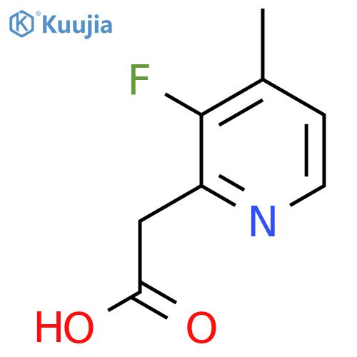 3-Fluoro-4-methylpyridine-2-acetic acid structure