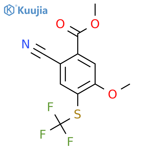 Methyl 2-cyano-5-methoxy-4-(trifluoromethylthio)benzoate structure