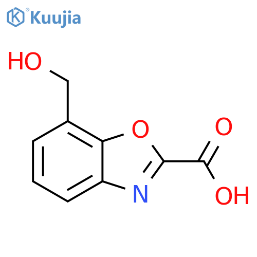 7-(Hydroxymethyl)benzo[d]oxazole-2-carboxylic acid structure