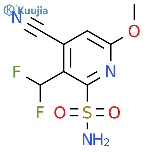 4-Cyano-3-(difluoromethyl)-6-methoxypyridine-2-sulfonamide structure
