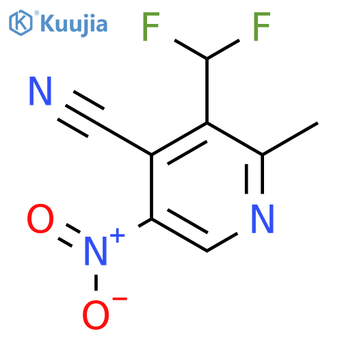 4-Cyano-3-(difluoromethyl)-2-methyl-5-nitropyridine structure