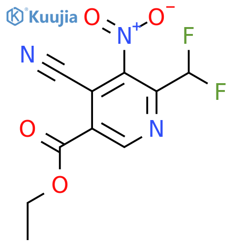 Ethyl 4-cyano-2-(difluoromethyl)-3-nitropyridine-5-carboxylate structure