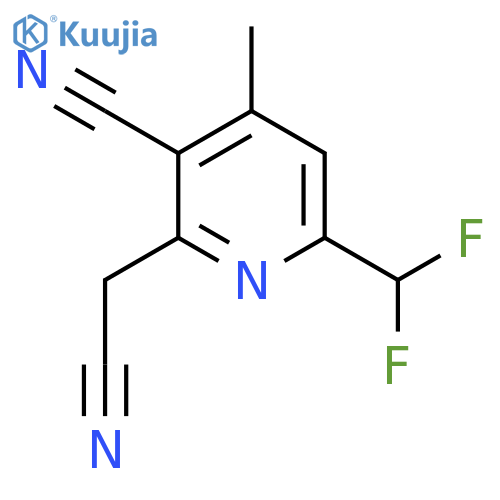 3-Cyano-6-(difluoromethyl)-4-methylpyridine-2-acetonitrile structure