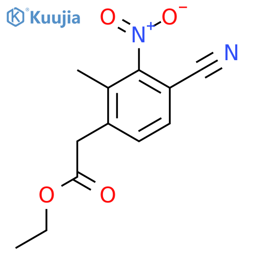 Ethyl 4-cyano-2-methyl-3-nitrophenylacetate structure
