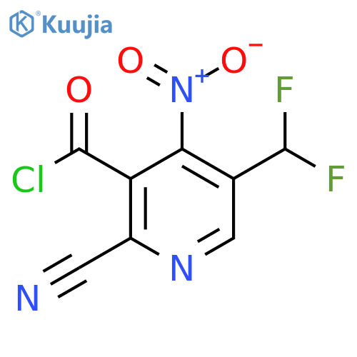 2-Cyano-5-(difluoromethyl)-4-nitropyridine-3-carbonyl chloride structure
