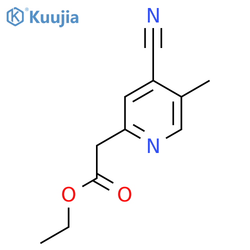 Ethyl 4-cyano-5-methylpyridine-2-acetate structure