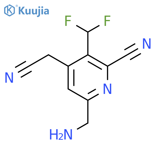 6-(Aminomethyl)-2-cyano-3-(difluoromethyl)pyridine-4-acetonitrile structure