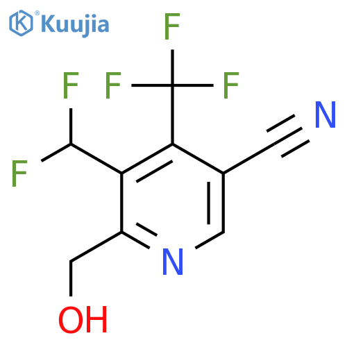 5-Cyano-3-(difluoromethyl)-4-(trifluoromethyl)pyridine-2-methanol structure