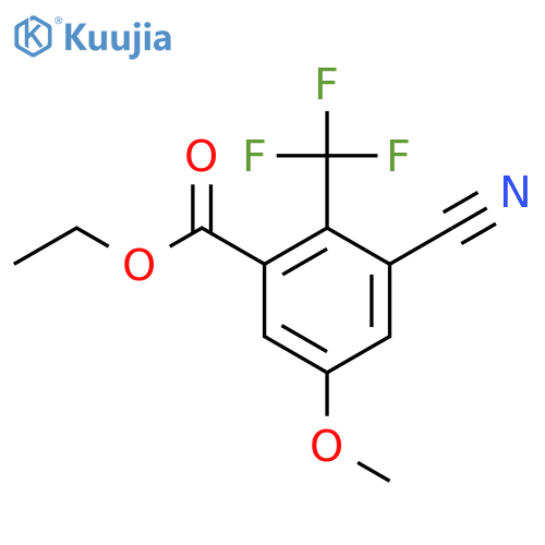 Ethyl 3-cyano-5-methoxy-2-(trifluoromethyl)benzoate structure