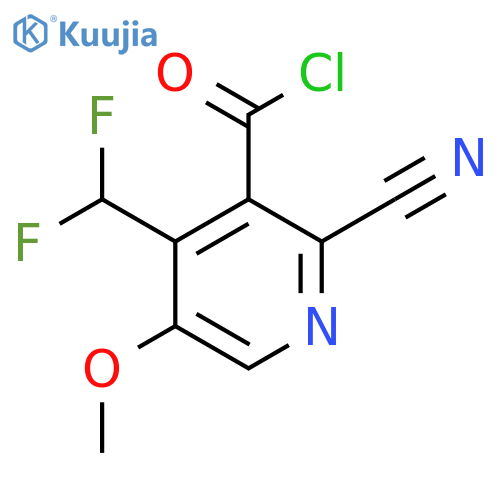 2-Cyano-4-(difluoromethyl)-5-methoxypyridine-3-carbonyl chloride structure