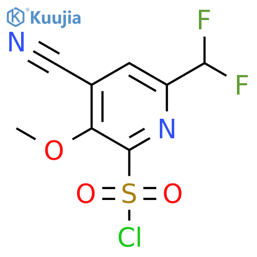 4-Cyano-6-(difluoromethyl)-3-methoxypyridine-2-sulfonyl chloride structure