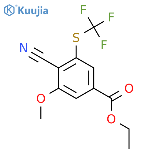 Ethyl 4-cyano-3-methoxy-5-(trifluoromethylthio)benzoate structure