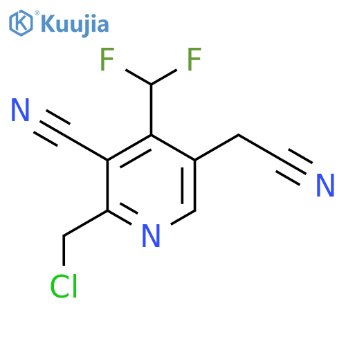 2-(Chloromethyl)-3-cyano-4-(difluoromethyl)pyridine-5-acetonitrile structure